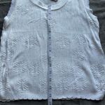 No Boundaries Vintage 90s  white ribbed sweater tank top with floral embroidery Photo 6