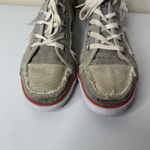 Sanuk  Gray Lace Up Tie Women’s Shoes Sz 9 Fray Sides Photo 2