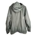 Burton Grey and White Striped Heavy Hooded Winter Coat Photo 3