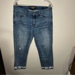Lucky Brand  Sweet Crop Vine Embroidery Hem Denim Jeans Photo 2