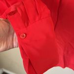 Equipment  red silk melinelle button front blouse NWT Photo 7