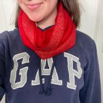 Simply Noelle NEW  women’s‎ red soft knit gold jeweled infinity single loop scarf Photo 1