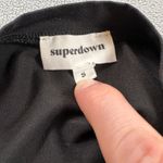 superdown  Mini Dress S Black Ruched Drawstring T Shirt Short Sleeve Bodycon Cute Photo 5