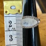 Natural Rainbow Moonstone Sterling Silver Ring Size 5.75 Photo 6