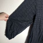 Free People  Black Eyelet Longsleeve Dress Photo 4