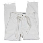 Abercrombie & Fitch  Ultra High Rise Straight Off White Belted Denim Jeans 8 29 Photo 0