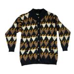 *Vintage Spelana Sweater Size M Grandpa Irish Button Cardigan Geometric Grunge Yellow Size M Photo 0