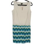 Ann Taylor  Wave Print Sleeveless Shift Dress Size‎ 6 Career Office Photo 2