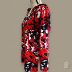 LuLaRoe Eliza Hoodie Sweatshirt Women’s Small Red Black White Floral Long Sleeve Photo 3