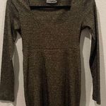 Urban Outfitters Sparkle Gold Metallic Square Neck Bodycon Mini Dress Photo 2