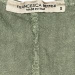 Francesca Bettini Green Sleeveless V Neck 100% Linen Midi Dress Womens Size S Photo 3