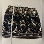 Coveted Clothing  Women’s Sequin Black & Gold Mini Skirt Size S Photo 8