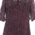 ZARA Guipure Lace Crochet Burgundy High Neck Romper Jumpsuit Medium Photo 9