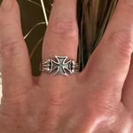Cross Sterling Silver Ring Silver Photo 2