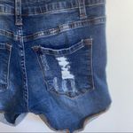 Kancan Distressed ripped Dark Wash Jean shorts Blue Size 26 Photo 12