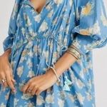 Free People Dress Womens XS Floral Boho Mini Tassel Lace-Up Pockets OB1666374 Photo 0