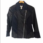 Cache  Mixed Media Moto Jacket Navy Blue 0 Photo 0