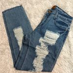 POL  Medium Wash Distressed Straight Jeans-‎ Size Small (4) Photo 0