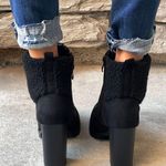 Top Moda Black Sherpa Log Sole Ankle Bootie Photo 2
