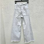 ZARA High Rise Trim Hem The Marine Straight Leg Jeans Denim Cream Women's US 0 Photo 4