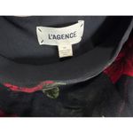 L'Agence  Kenna Silk Gown Black Red Roses Sz 12 Gothic Romance Photo 6