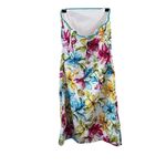 Mia Paluzzi Strapless Hibiscus Mini Dress Tropical Floral Print Size 2 Y2K Party White Photo 2