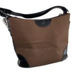 Joy Mangano Brown Bucket Purse Bag Shoulder Purse Triple Compartment u Photo 5