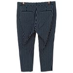 Banana Republic  Women's Sloan Striped Crop Pants Navy Size 10 Career Modern‎ Photo 4