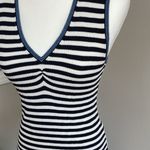 Laundry by Shelli Segal Vintage Striped V-Neck Ribbed Tank Top Size M Photo 3