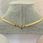 14K Gold Electroplated Herringbone Necklace Photo 1
