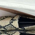 via spiga Women’s Baudelaire Square Toe Snakeskin Embossed Leather Loafers Photo 7