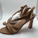 Bernardo NWB  Leather Sandal Leslie size 9.5 beige tan heels strappy  1299 Photo 4