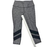 Torrid Active Heathered Grey Stripe Diagonal Mesh Cropped Leggings Size 0 Large Photo 4