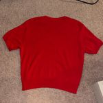 Vintage Nikki Vibrant Red Women's Crew Neck Sweater Shirt Holiday Minimal Size L Photo 6