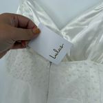 Lulus Love Perfection White Lace Tulle Pearl Beaded Maxi Dress Size M Size M Photo 8