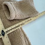 Hollister Sweater Womens Medium Tan Fleece Half Zip Pullover Cozy Faux Fur Photo 7