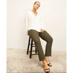 MM.LaFleur The Foster Cigarette Pant - PowerStretch Size 16 Olive Green Photo 3