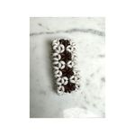 Cowrie & Brown Wood Beaded Stretch Bracelet Boho Tribal Surfer Unisex White Photo 1