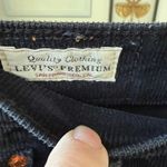 Levi's Levi’s Wedgie Straight Black Corduroy Jeans Pants Button Fly $98 25 x 26 Photo 6