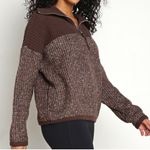 Varley Willard Half Zip True Knit Sweater Coffee Bean Brown XS Photo 1