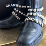 ZARA  Black Pearl Studded Moto Boots Photo 10