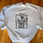 Gildan Skeleton Drinking Coffee Crewneck  Photo 0