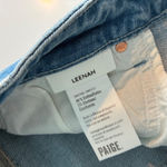 Paige  Leenah Wide Leg Button Fly Jeans Light Wash Distressed Size 26 Photo 4