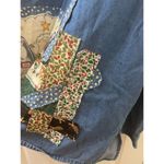 Handmade VINTAGE Denim Christmas Shirt Button Up Embroidered patchworks  4xL Photo 11