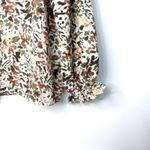 Jessica Simpson  V-Neck Floral Blouse Long Sleeve Cream Brown Small Photo 1