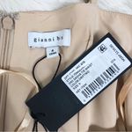 Gianni Bini  Tan Beige Satin One‎ Shoulder Mini Dress Party Cocktail Size 4 New Photo 4