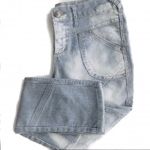 Free People  Pinstripe Moto Skinny Jean Distressed Light Wash 25 Photo 5