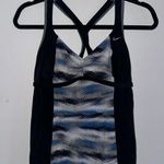 Nike  Black and Blue Wave Swim Tank Top Photo 0