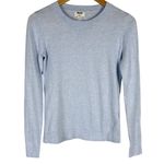 J.Crew Cotton Teddie Crewneck Soft Sweater Heathered Blue Size XS Photo 3