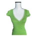 Abercrombie & Fitch Vintage Y2k Lime V-Neck Baby Doll Tee Size M Photo 3